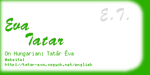 eva tatar business card