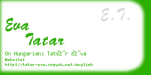 eva tatar business card